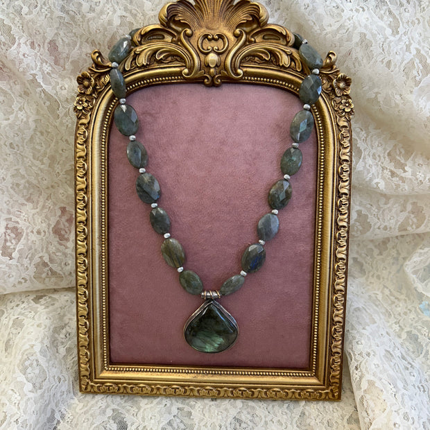 Labradorite and Sterling Necklace