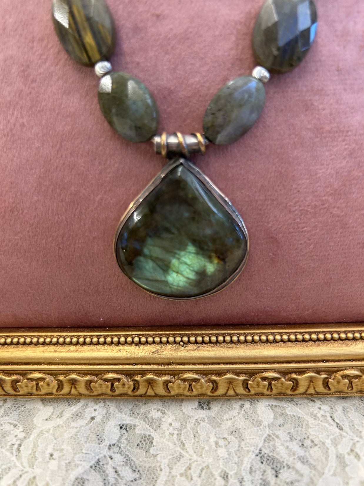 Labradorite and Sterling Necklace