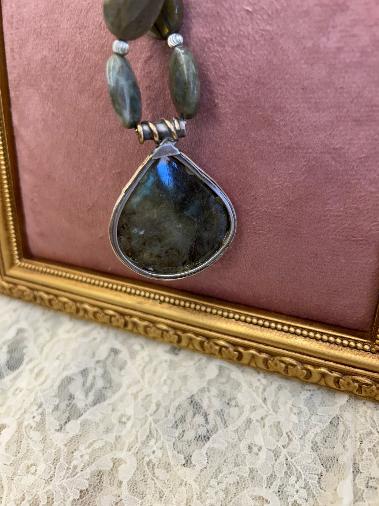 Labradorite and Sterling Necklace