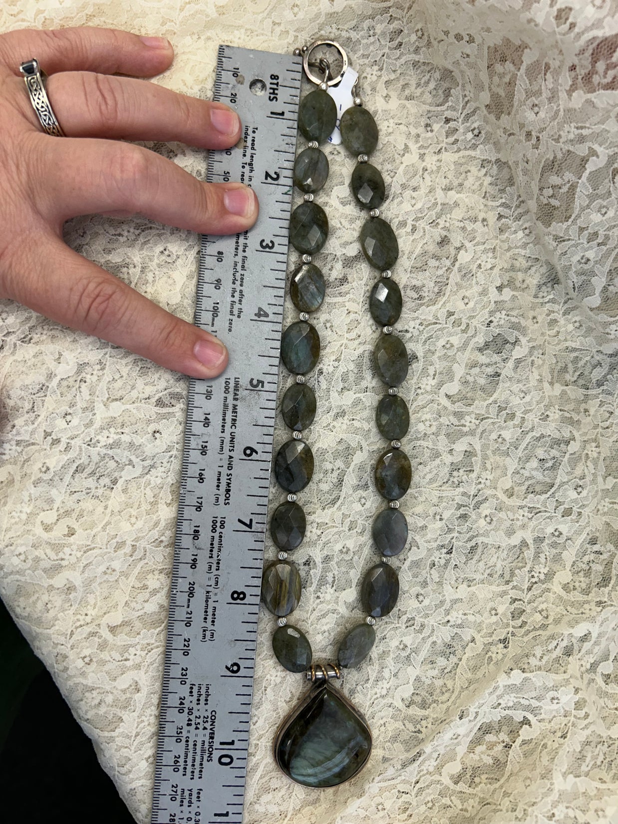 Labradorite and Sterling Necklace