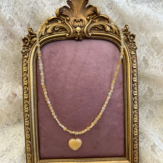 Citrine Heart Necklace