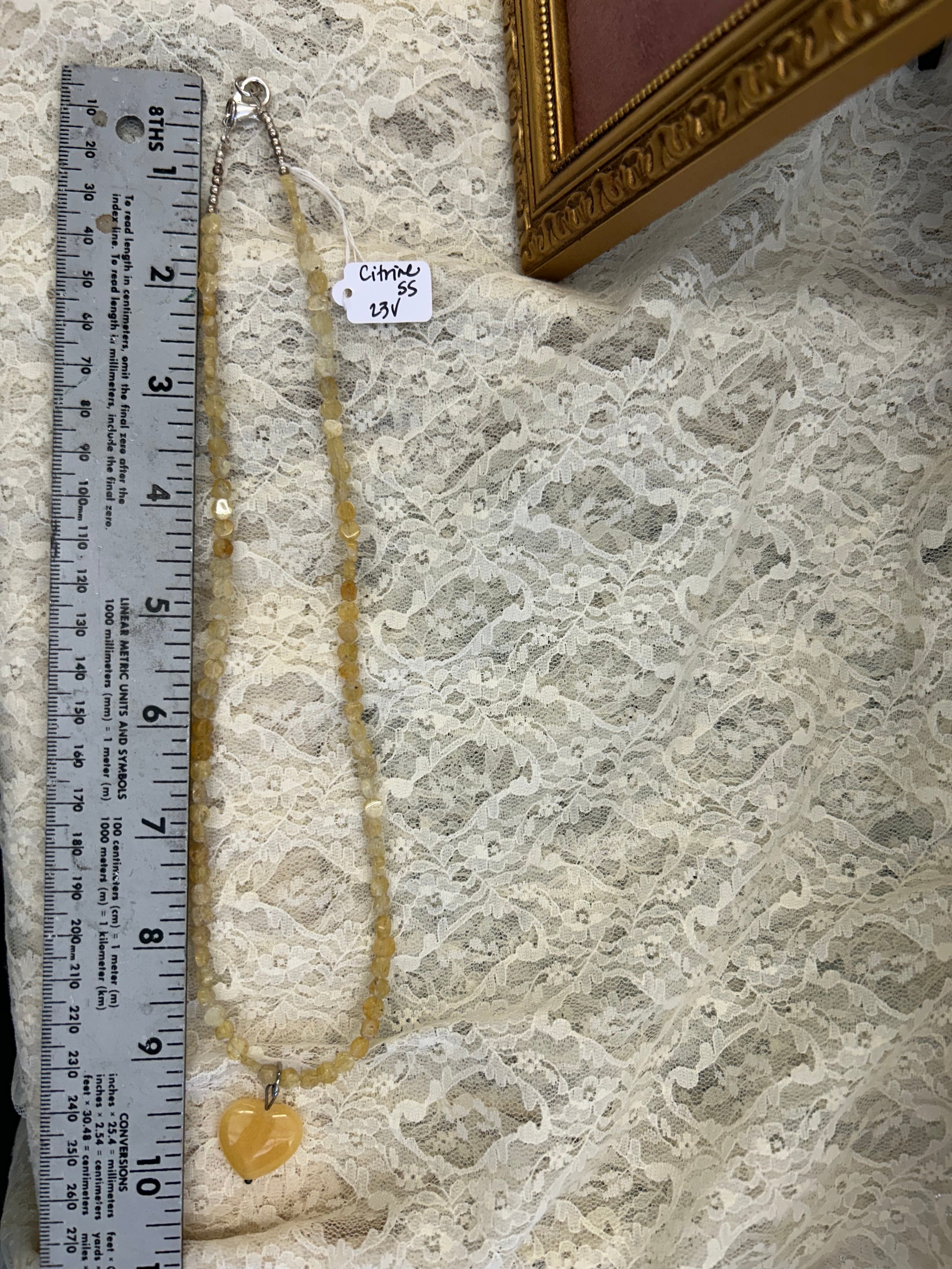 Citrine Heart Necklace