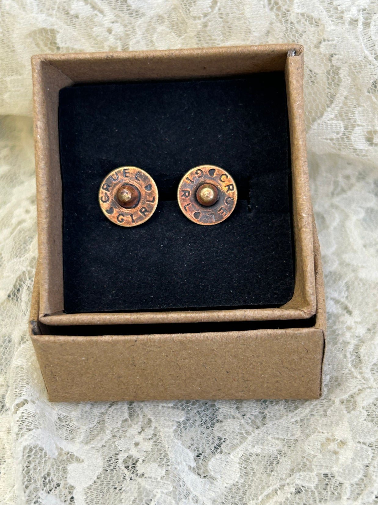 Cruel Girl Jeans Pocket Rivet Earrings