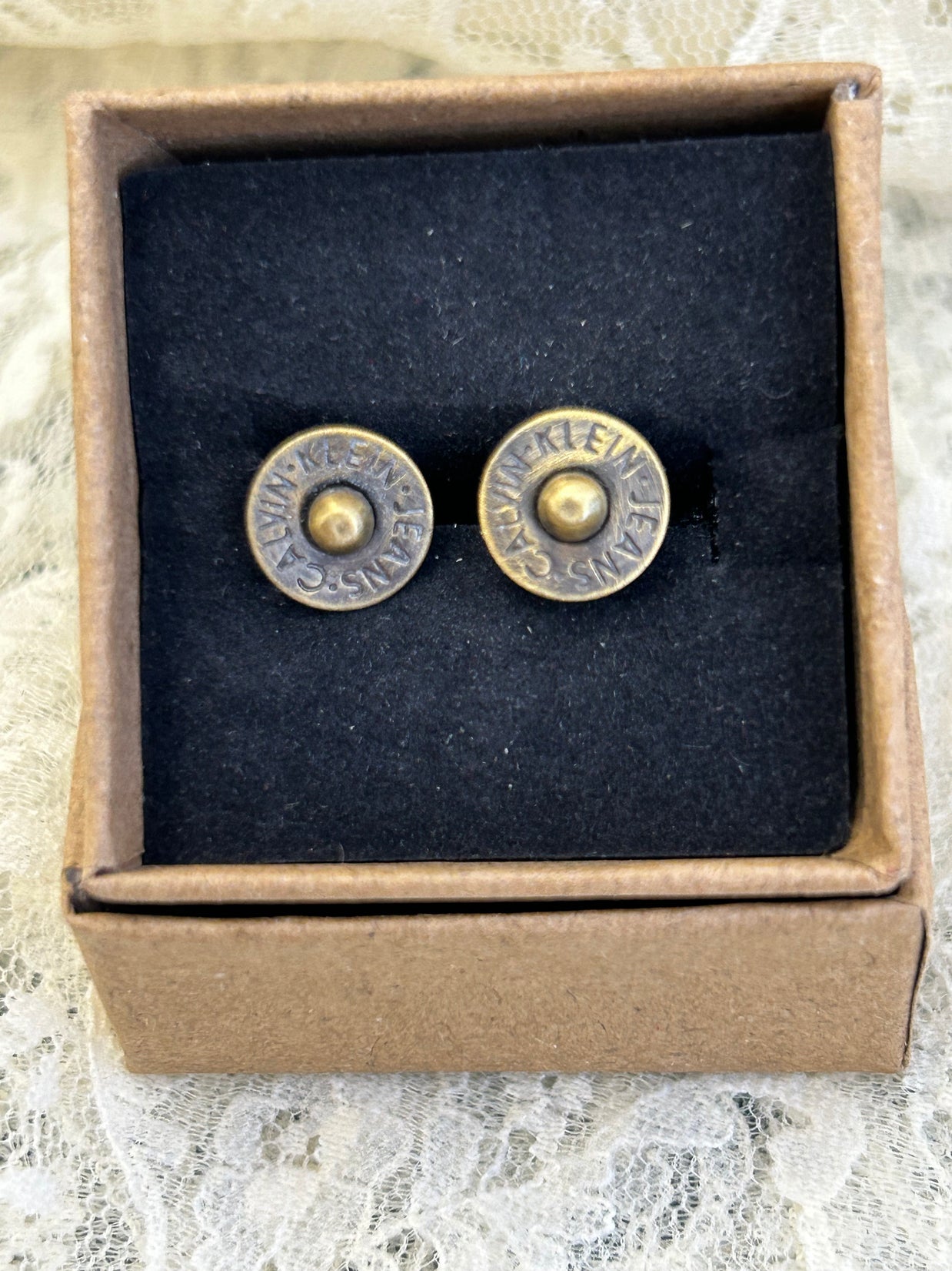 Calvin Klein Pocket Rivet Stud Earrings